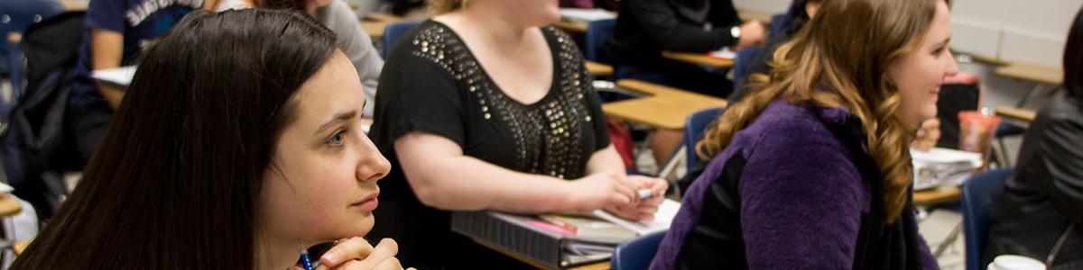 Students sitting in classroom